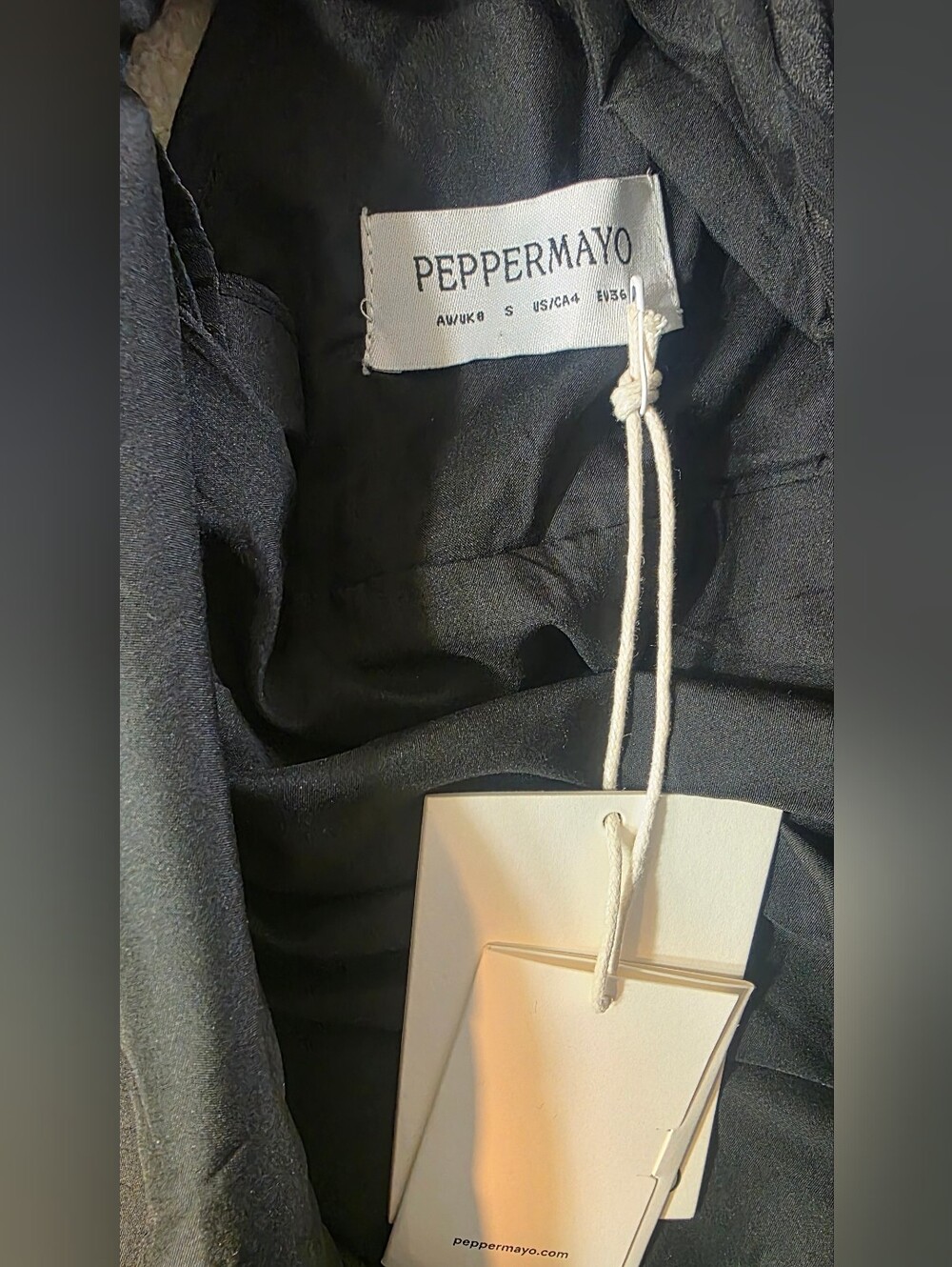 Peppermayo Willow Maxi Dress Black Halter Neckline Elegant Dinner Party 4 NWT - Picture 8 of 10